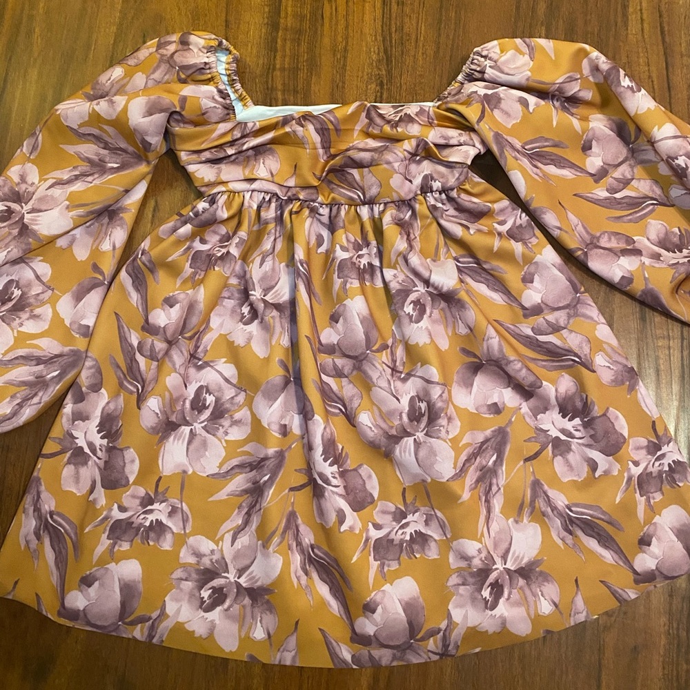 ASOS square neck smock mini dress